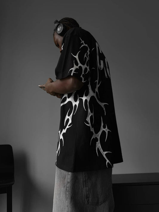 CHAOS OVERSIZE T SHIRT BLACK